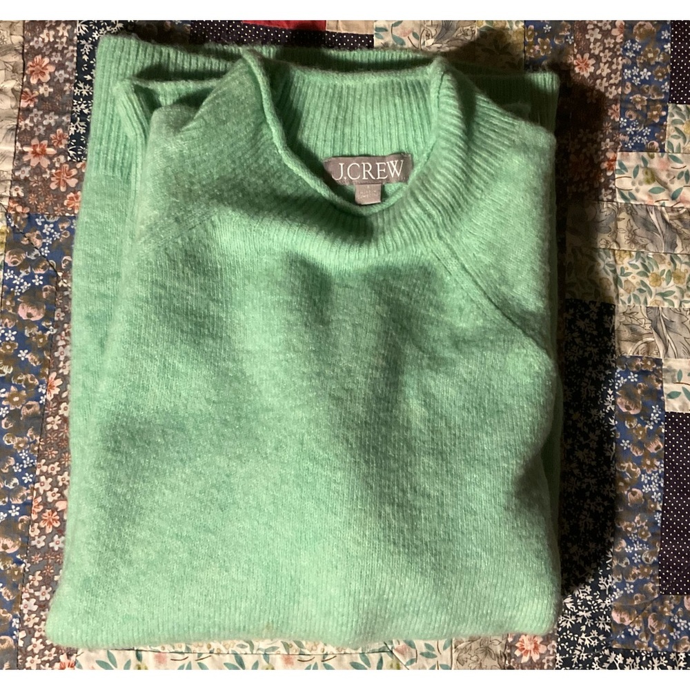 J. Crew Green Crewneck Sweater